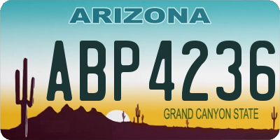 AZ license plate ABP4236