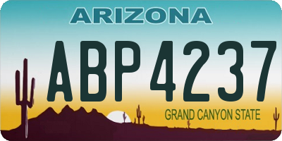 AZ license plate ABP4237