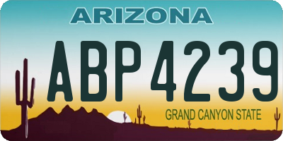 AZ license plate ABP4239