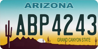 AZ license plate ABP4243