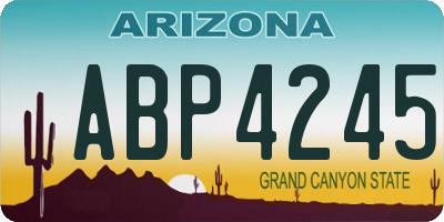 AZ license plate ABP4245