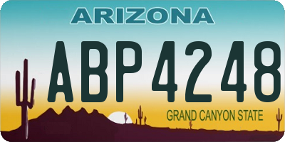 AZ license plate ABP4248