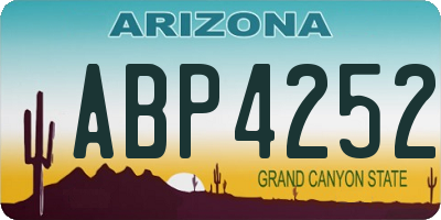 AZ license plate ABP4252
