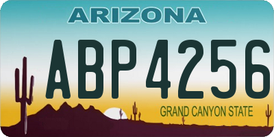 AZ license plate ABP4256