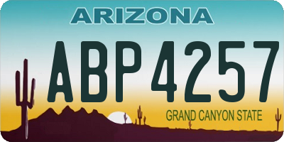 AZ license plate ABP4257