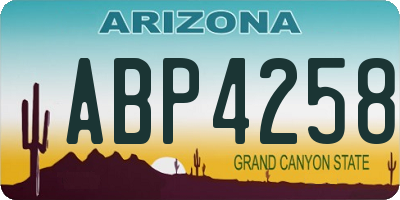 AZ license plate ABP4258