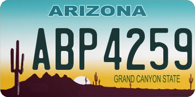 AZ license plate ABP4259