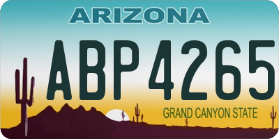 AZ license plate ABP4265