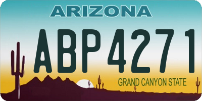 AZ license plate ABP4271