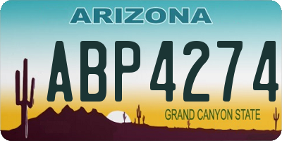 AZ license plate ABP4274
