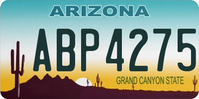 AZ license plate ABP4275