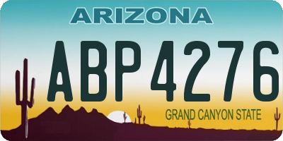 AZ license plate ABP4276