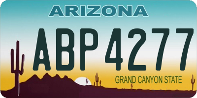 AZ license plate ABP4277