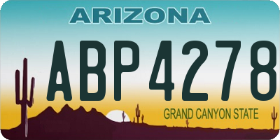 AZ license plate ABP4278