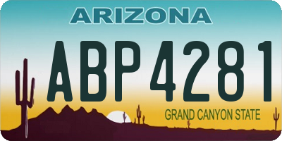 AZ license plate ABP4281