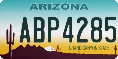 AZ license plate ABP4285