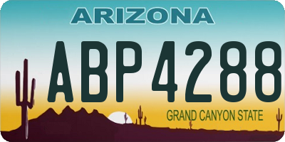 AZ license plate ABP4288