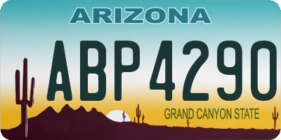 AZ license plate ABP4290