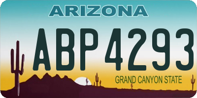AZ license plate ABP4293