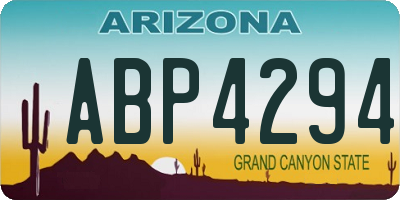AZ license plate ABP4294