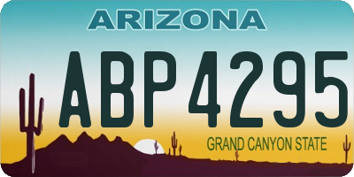AZ license plate ABP4295