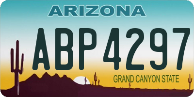 AZ license plate ABP4297