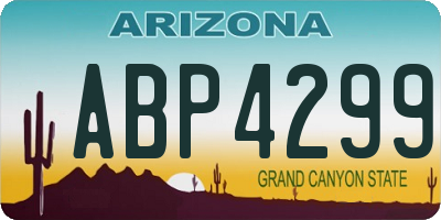 AZ license plate ABP4299