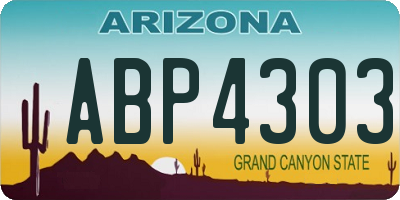 AZ license plate ABP4303