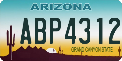 AZ license plate ABP4312