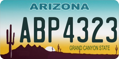 AZ license plate ABP4323