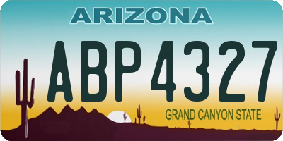 AZ license plate ABP4327