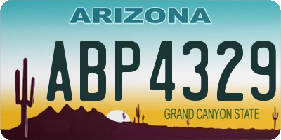 AZ license plate ABP4329