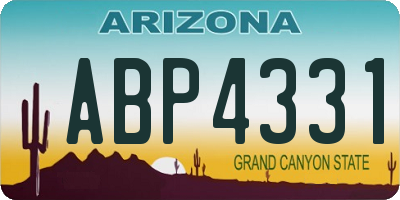 AZ license plate ABP4331