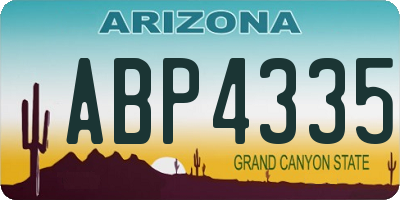 AZ license plate ABP4335