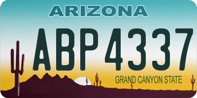 AZ license plate ABP4337
