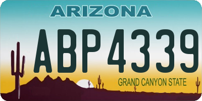 AZ license plate ABP4339