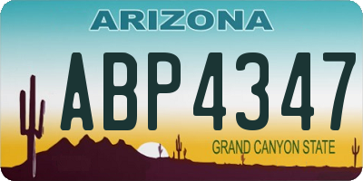 AZ license plate ABP4347