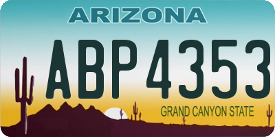 AZ license plate ABP4353