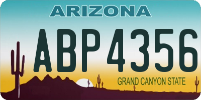 AZ license plate ABP4356