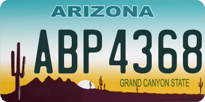 AZ license plate ABP4368