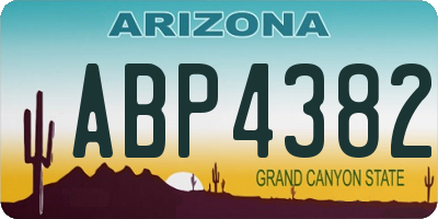 AZ license plate ABP4382