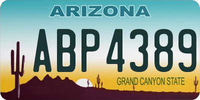 AZ license plate ABP4389