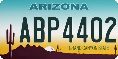 AZ license plate ABP4402