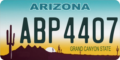 AZ license plate ABP4407