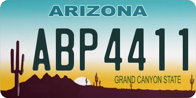 AZ license plate ABP4411