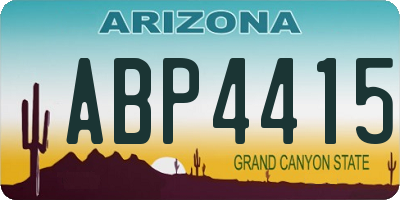 AZ license plate ABP4415