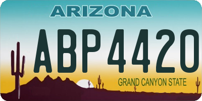 AZ license plate ABP4420