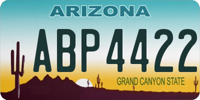 AZ license plate ABP4422