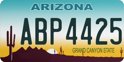 AZ license plate ABP4425