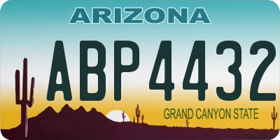 AZ license plate ABP4432
